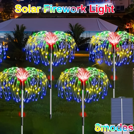 4 Pack Solar Firework Lights, Solar Garden Lights, 320/240 LED 8 Modes IP 65 Copper Wires String DIY Landscape Light for Outside, Wedding, Party, Patio Home Lawn Christmas Decorative, Christmas lights-Outdoor Lighting