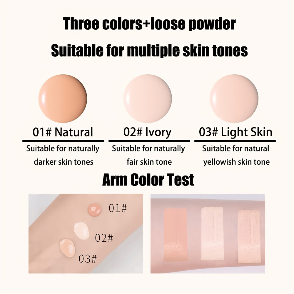Flawless Face Makeup Kit- BB Cream & Makeup Powder & Brush, Includes Full Coverage Foundation, Moisturizing BB Cream, Waterproof Loose Setting Powder, Brush And Makeup Sponge, Hydrating Formula, Seamless Concealer, Longwear H