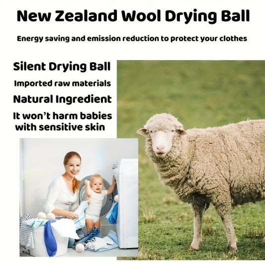New Zealand Wool Drying Balls 9-PCS St  Laundry Drying Balls - Anti-Tangle, Quick-Dry Clothes Dryer Balls, Prevents Wrinkles & Tangles, Soft Wool Laundry Balls for Delicates, Down Jackets, Shirts, Pants - Compatible with All
