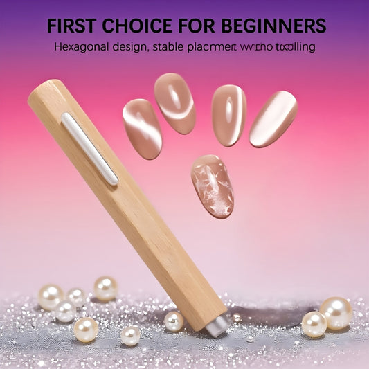 3 PCS Set Nail Art Kit: Cat Eye Magnet Nail Polish, Super Strong Magnetic Nail Tips, Cat Eye Magnet Gel Polish, Magnetic Nail Stick Women Nail Care Accessories