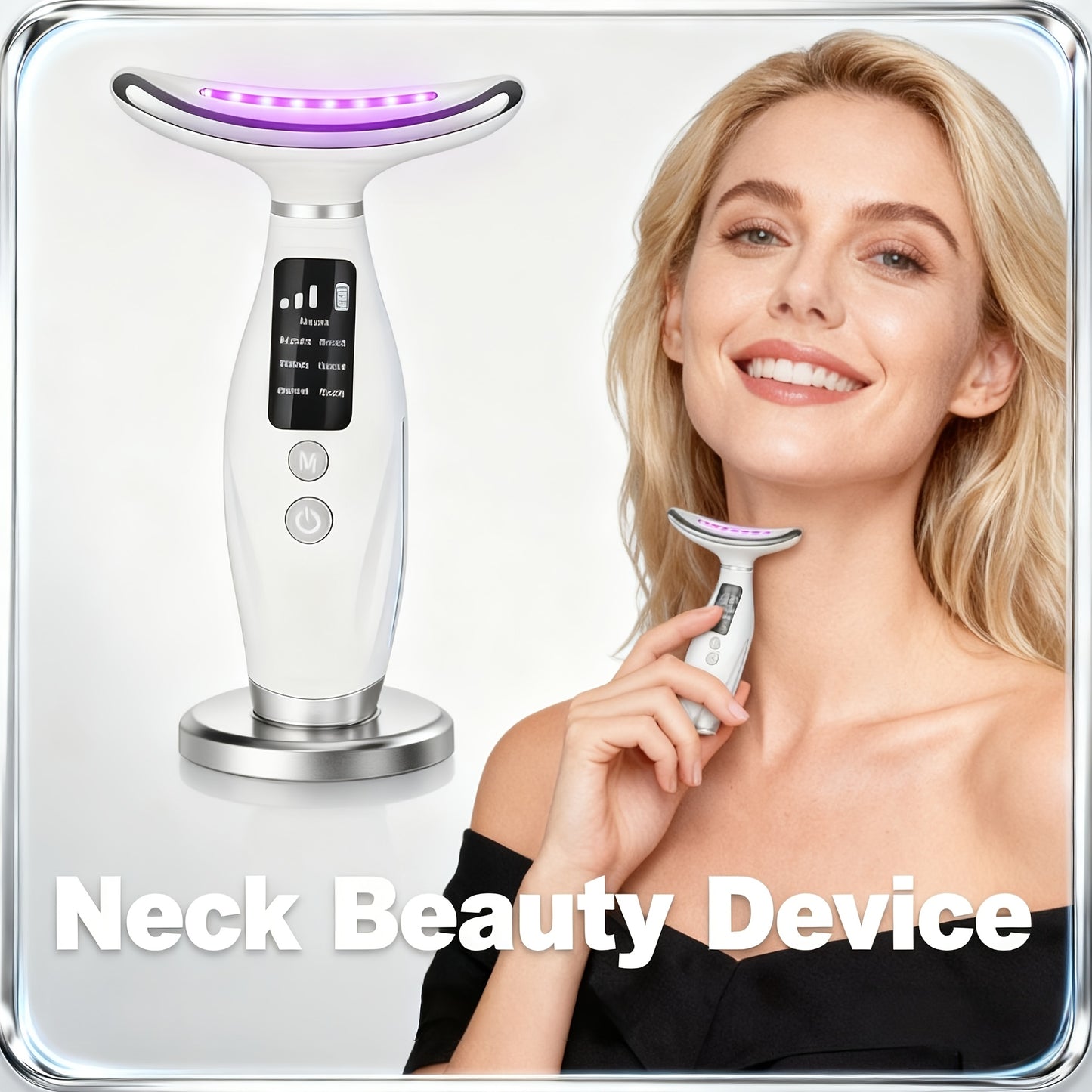 NEW Seven-Mode Electric Beauty Device - LED Digital Display, Effective Relaxation and Facial Care, Suitable for Face, Neck, Double Chin, Ideal for Home and Beauty Salons, USB-Rechargeable Facial Sculpting Tool - Perfect Holid