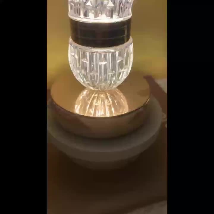 Crystal Table Lamp - Three Light Adjustment Brightness, Modern Feather Design, USB Powered with Touch Control - Perfect for Bedside Tables, Desks, Living Rooms, Bedrooms, and Home Office Decor, Lamp For Room, Nightstand Lamp,