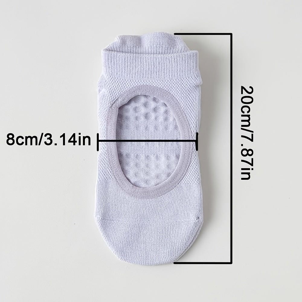 2 Pairs Set 5 Colors Pilates Socks with Grips for Women, Open Top Yoga Socks, Non Slip Grippy Athletic Socks for Workout, Barre, Dance - Breathable Pilates and Ballet Dance Grip Socks