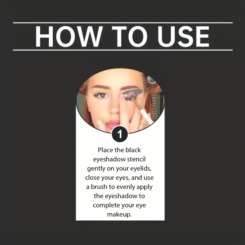 Beginner's Eye Makeup Assistant Kit with 2 Specialized Eyeshadow Brushes, Eyeshadow Tools, Quick Makeup Templates, And Eyeshadow Molds, Designed for Female Novices to Achieve Professional Results with Minimal Effort, Allowing