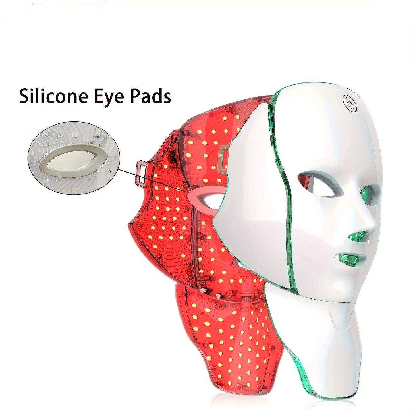 7-Color Multifunctional Portable Facial and Neck Mask Machine | USB Charging, 600mAh Rechargeable Battery, Touch Screen, Wireless, Reusable, Suitable for Both Men and Women, Ideal for Home and Salon Use, Perfect Valentine'S D