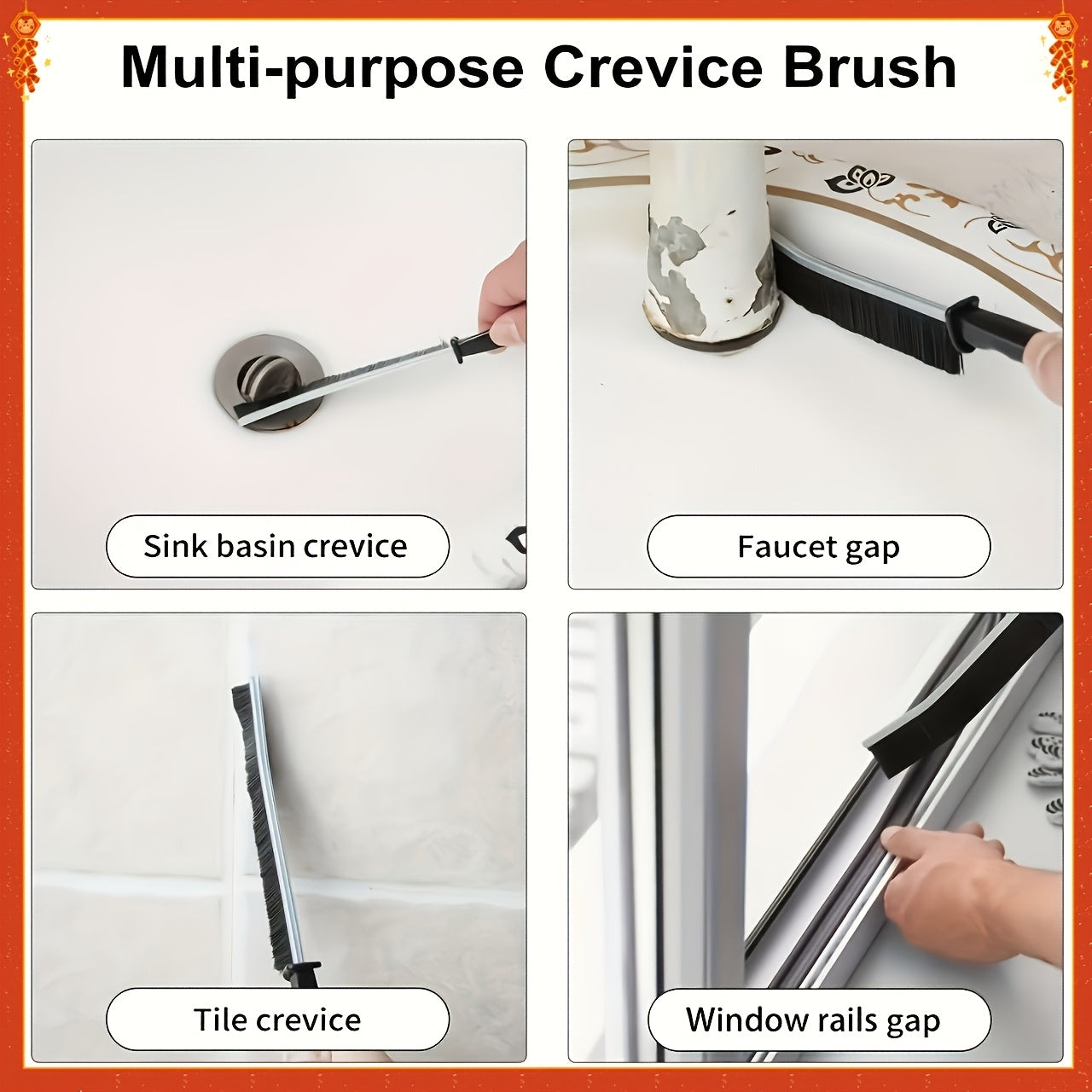 31 PCS Set Cleaning Tool Gift Set - Suitable for Kitchen Sink Gap Cleaning Brush - Cup and Bottle Brush - Pot and Pan Scrubbing Brush - Dishwashing Cloth and Sponge - Window Cleaning Tool with Groove Brush - Bathroom, Toilet,
