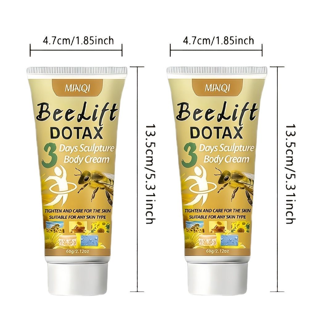 2 PCS Set Bee Venom Body Cream - Enriched with Bee Venom, Collagen, and Hyaluronic Acid, It Firms and Nourishes the Skin. Light Beige Shade, Suitable for All Light Beige Skin Types. Bee Venom Cream, Bee Venom Light Beige Crea