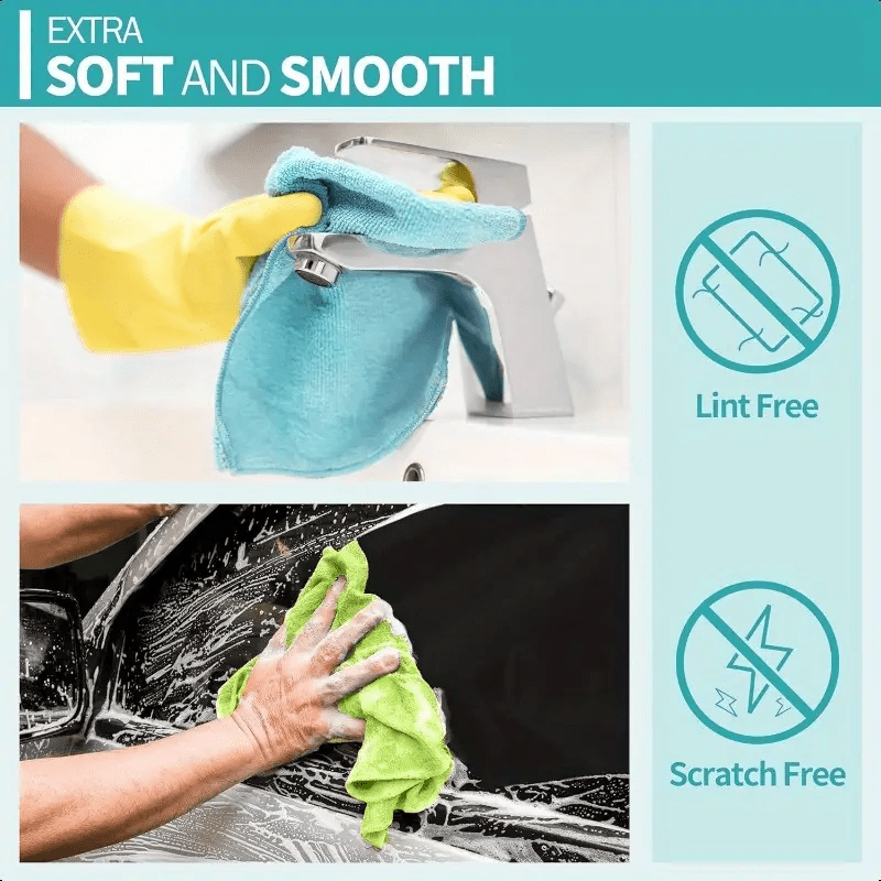 15 PCS Set Multi-Purpose Cleaning Towel Set, Reusable Quick-Drying Towels, Multi-Purpose Water Absorption| Home, Kitchen, Living Room, Bedroom, Bathroom Cars And Furniture Stain Removal Towels