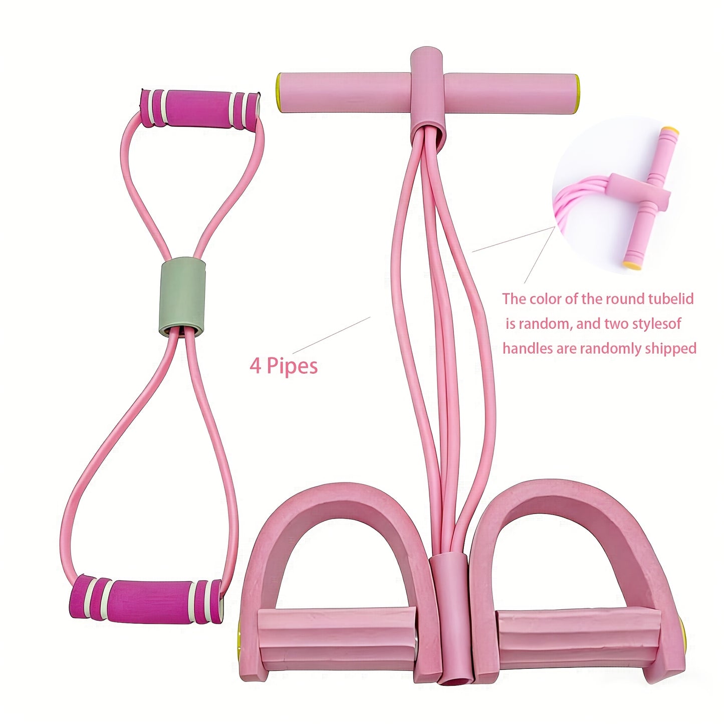 For Home Gym 2 PCS Set Yoga Band Set | EVA Resistance Bands for Sit-Ups and Leg Stretching, Elastic Yoga Sit-Up Pull Rope for Men and Women, Exercise Equipment with Tension Adjuster