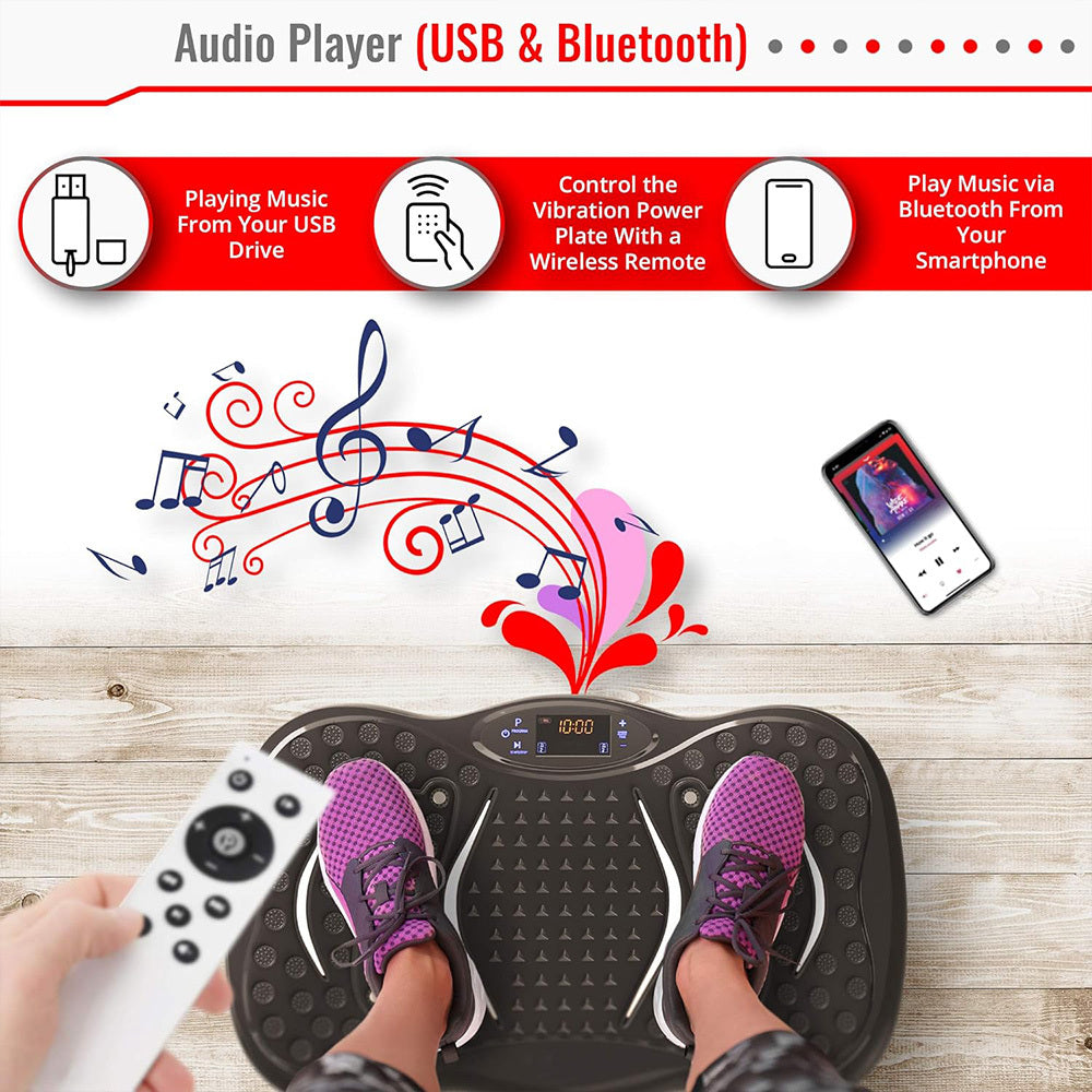 Home Gym Full Set Power Vibration Plate Exercise Machine – 99 Levels & 10 Modes, Bluetooth, Remote Control Home Fitness & Weight Loss Equipment | Full-Body Workout, Fat Burning & Muscle Toning