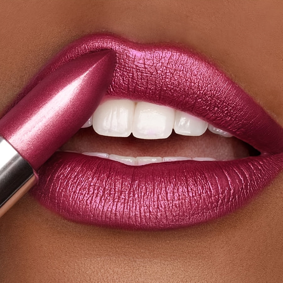Waterproof Lipstick, Non-Sticky, Colorful, Long-lasting Makeup, Pearlescent, Sparkling, Suitable for Beginners, Lip Gloss Women Make-Up Accessories