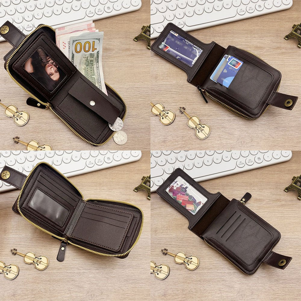 Illuminati's Freemason A Stylish Men's Coin Purse from The Freemasonry Collection, Featuring Classic Retro Prints. This Unisex Wallet Has a Zipper Closure, Making It Perfect for Outings, Travel, Walks, Shopping, And Picnics.