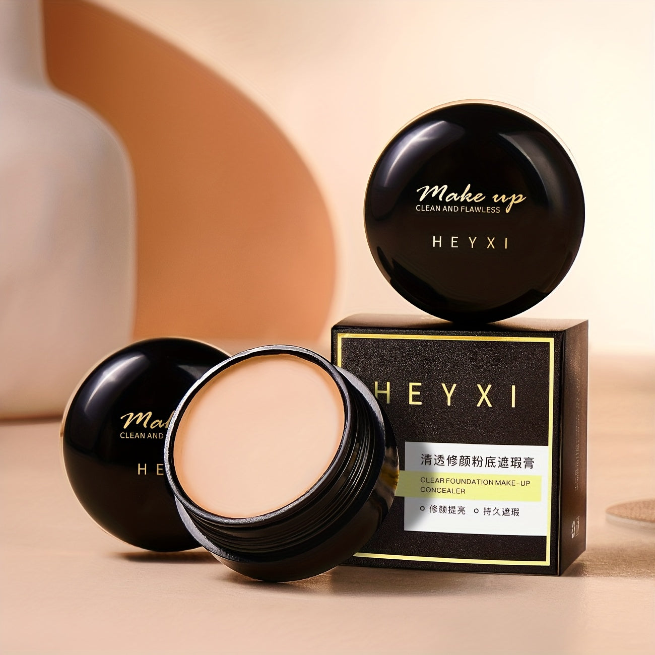 2 PCS Set Full Coverage Concealer - Waterproof, Matte Finish, Suitable for All Skin Tones, Hides and Dark Spots, Long-Lasting, Multi-Color, Plant-Based Formula