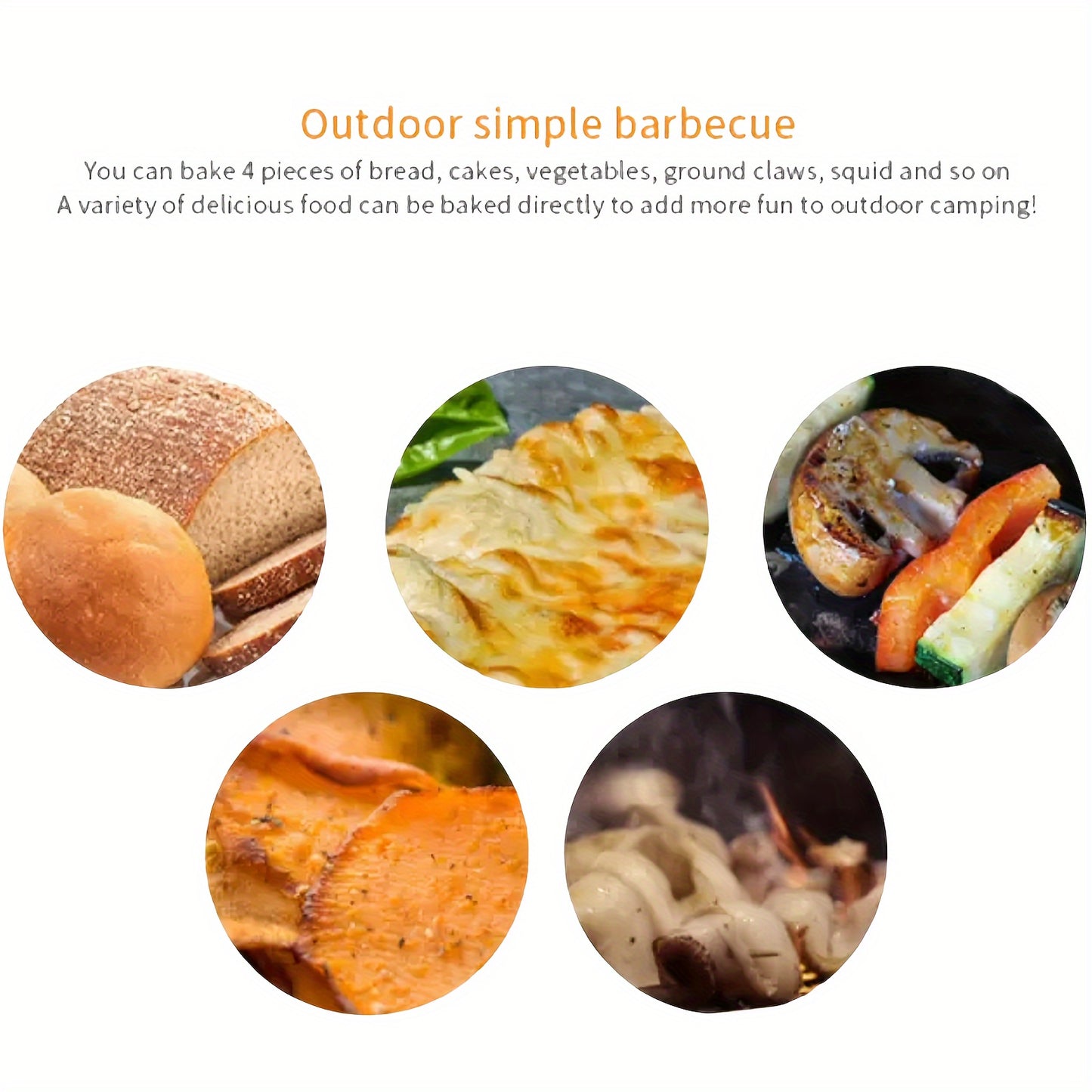 NEW Round Foldable Portable Stainless Steel Toast Bread Grill; Outdoor Camping Stainless Steel Toast Rack
