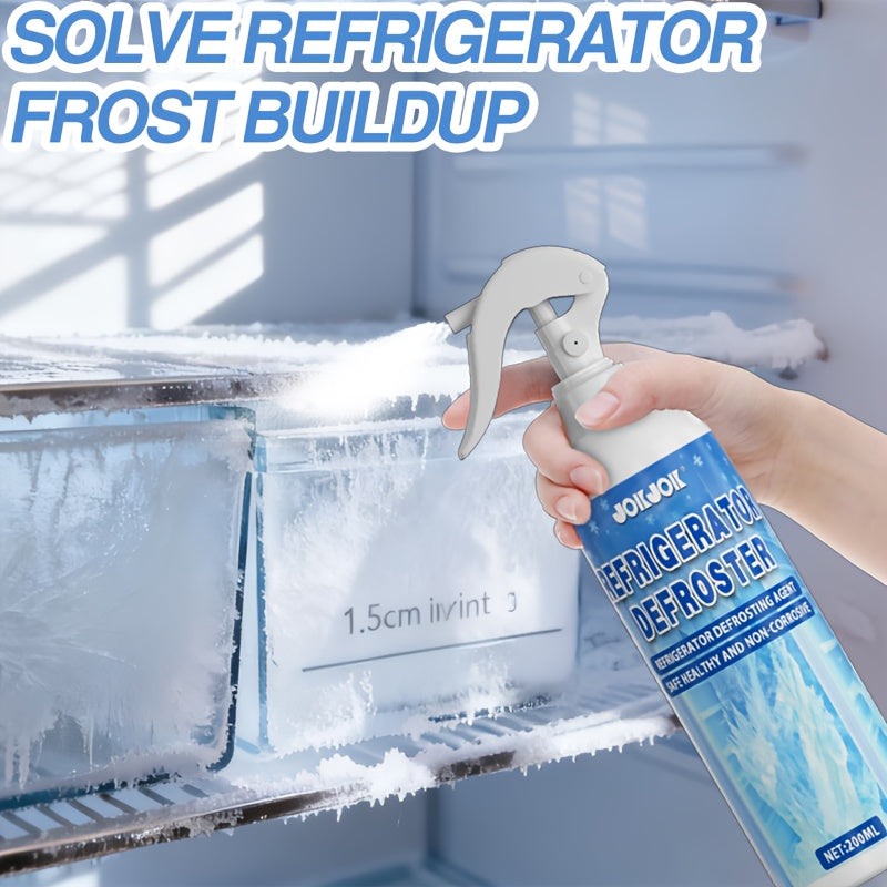 200ml + Shovel Large Capacity Quick Melt Ice Remover for Refrigerators, Defrosting Freezers  - 5-6 Minute Fast Ice Removal with No Residue, Ideal for Home and Cars Use