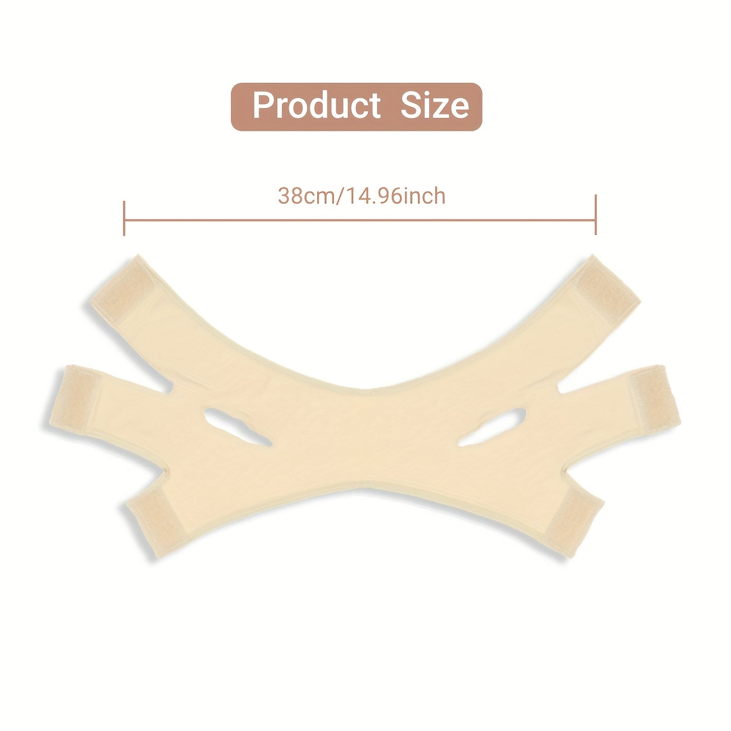 V-Line Face Shaper & Facial Strap with Chin Lift - For Night Sleepwear Low-Allergy Breathable Compression Band, Invisible Stitches for Jawline, Chin & V-Line Contouring - Comfortable for Skin (Unscented)