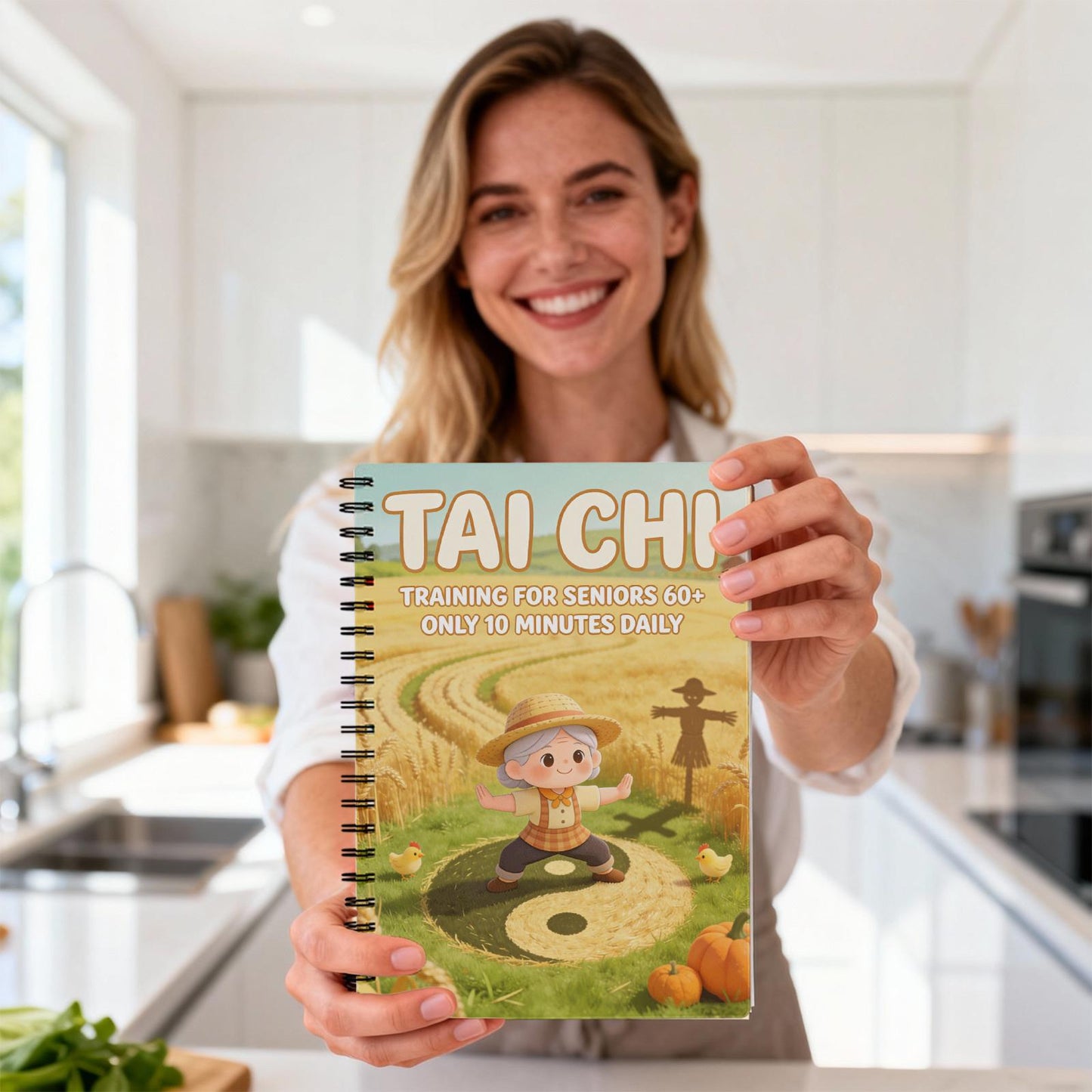 NEW Arrivals For Home Gym Tai Chi Practice Book for Seniors and Beginners | Spiral-bound, Progressive Practice Pages, Daily Exercises, Gentle Movements, Women Men Sports Accessories