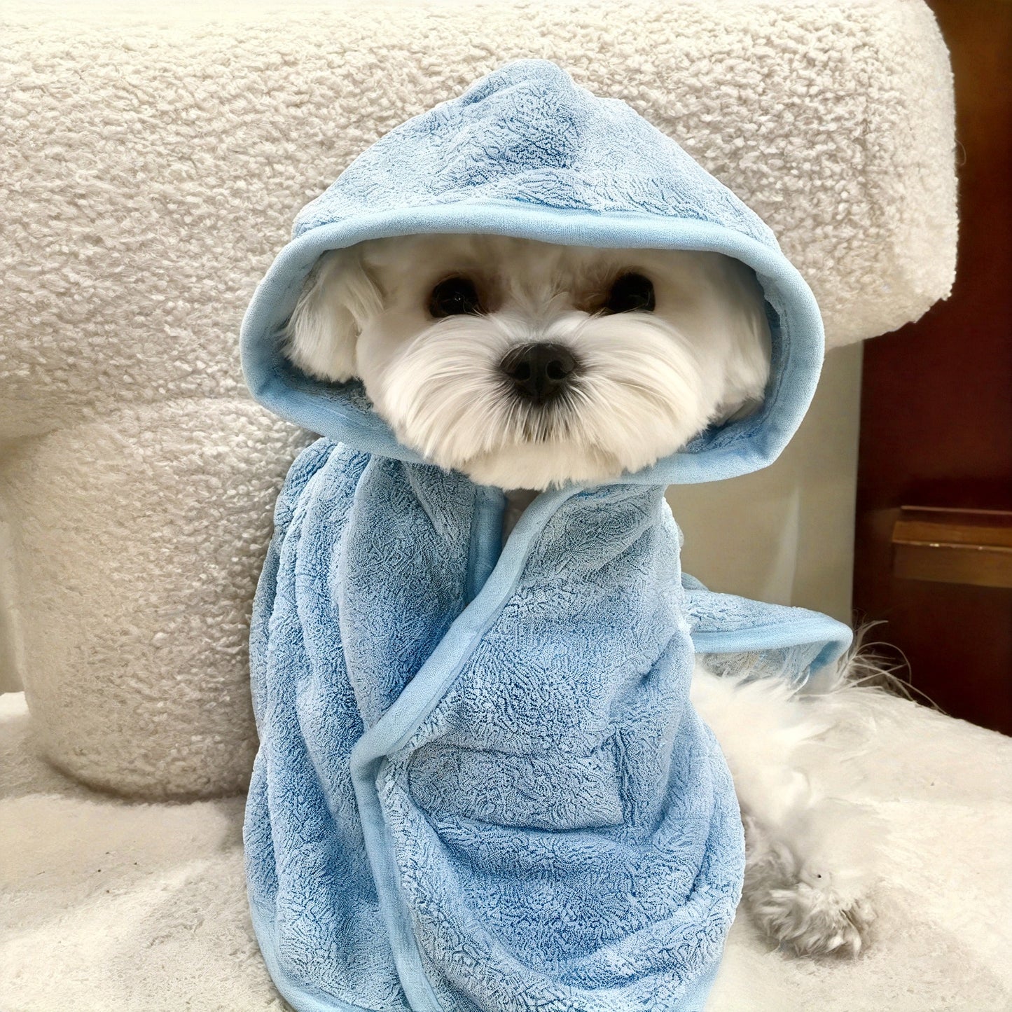 7 Colors Ultra-Soft Quick-Dry Pet Bathrobe for Small & Medium Dogs & Cats - All-Season Lightweight Design with Safety Closure, Easy-Button Entryway, Machine Washable, Cozy Fleece-Lined for Warmth, Pet Wash-Robe, Cozy Fleece L