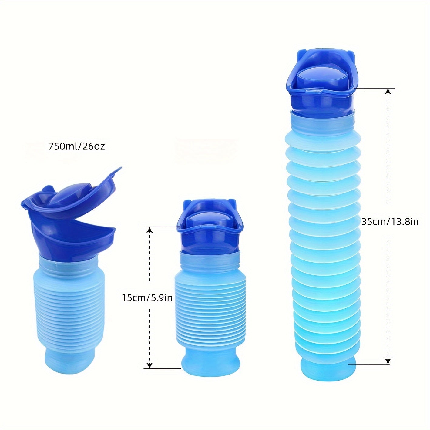 Stuck in Traffic; Adjustable Emergency Women Urinal 750ml - Portable Car & Camping Toilet, Leak-Proof Travel Potty with Ergonomic Handle, Durable Plastic for Outdoor, Camping, Road Trips - Compact & Hygienic Design, Portable