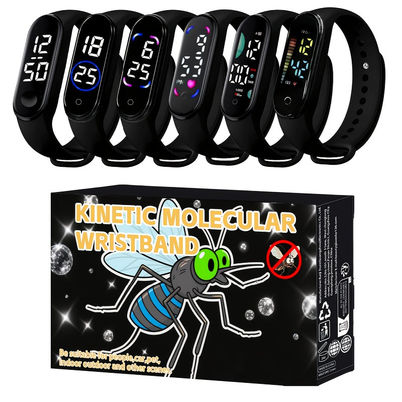NEW 6 PCS Set Home Mosquito Repellent Wristband, Insect Repellent, Women's Mosquito Repellent Bracelet, Outdoor Men's Mosquito Repellent Watch, Summer Mosquito Control, Unisex, Comfortable to Wear, Physical Mosquito Repellent