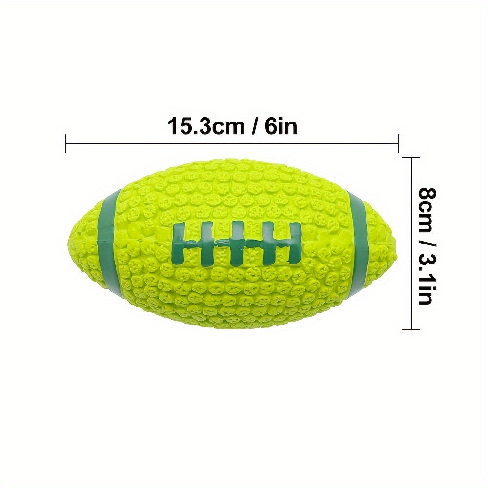 Dogs Sound Toy  Squeaky Rugby Dog Chew Toy Made of Latex, Designed for Interactive Play, Without Battery