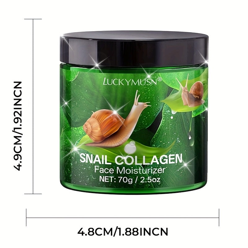 Korean Snail Collagen Hydrating Cream, Tightening And Lifting, Deeply Hydrating, Illuminating, Makes Skin Appear Younger And More Radiant, Includes Hyaluronic Acid, Retinol, Vitamins C And E, Refreshing And Non-Oily, Appropri