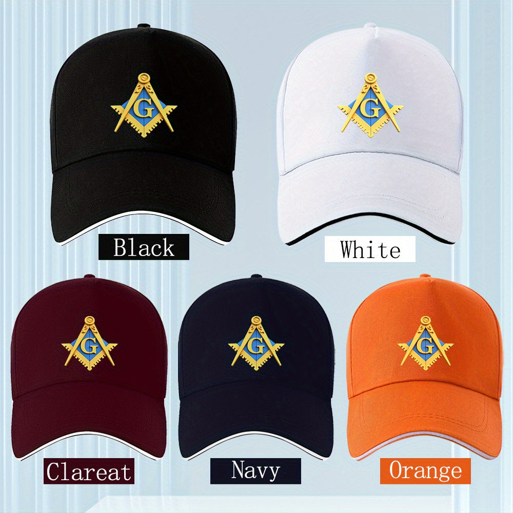 3 Colors Secret Society Freemasons The Masonic Emblem: a 3D rendering of a mysterious symbol Lightweight unisex cap adjustable cap perfect for all seasons ".woven fabric.