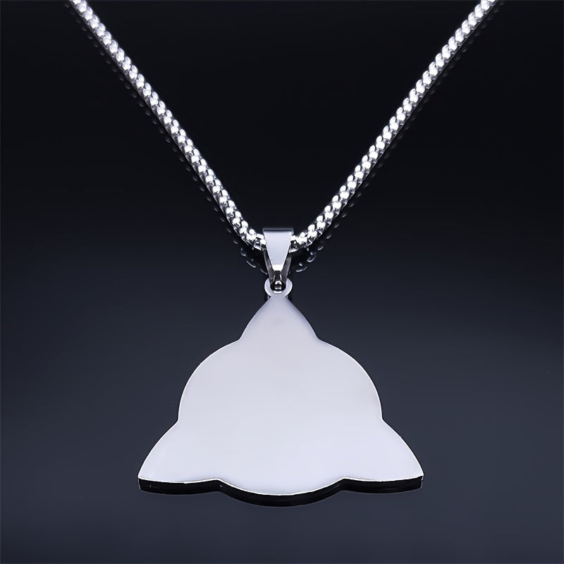 50cm in Box Celtic Trinity Witch Necklace with 304 Stainless Steel Pentagram And Triple Moon Goddess Jewelry N3406S02