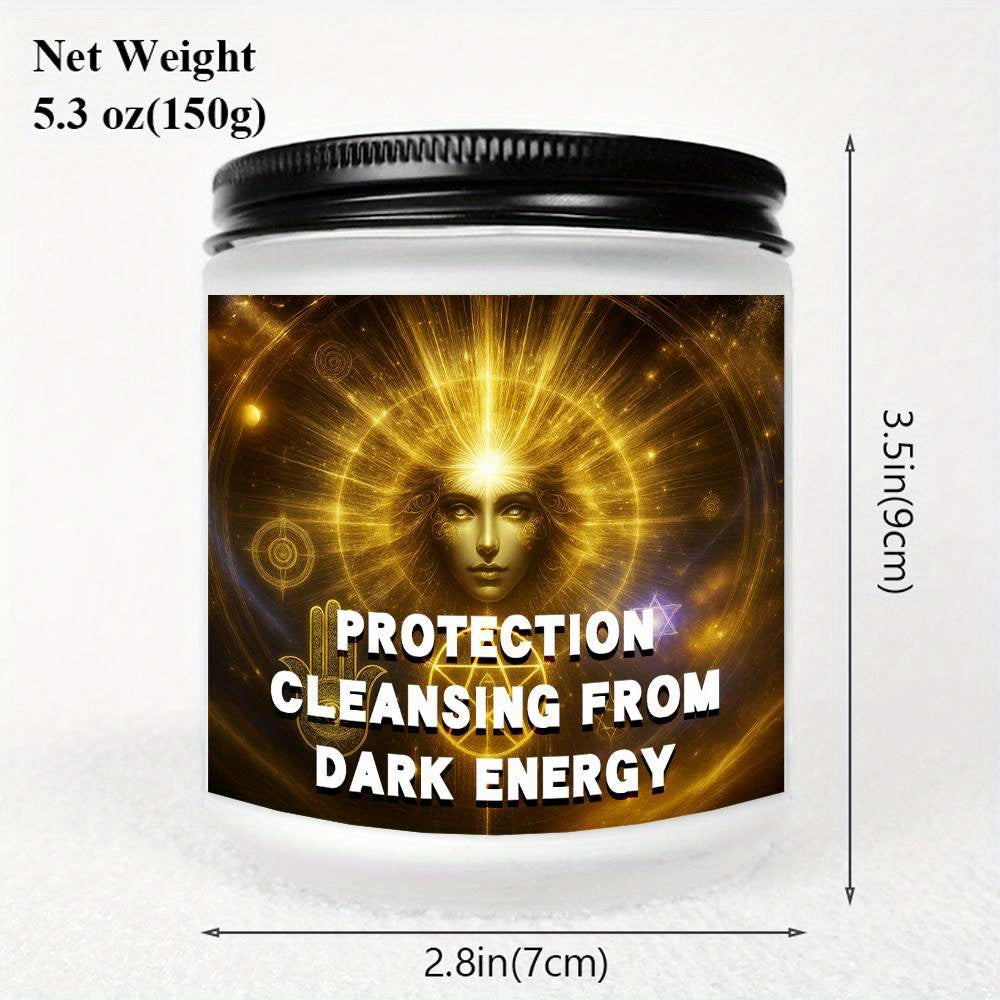 1pc 5, 3oz Witchcraft Black Magic Protection Cleansing Scented Candle Curse Protector Soy Wax Gift Idea for Women Men Adults