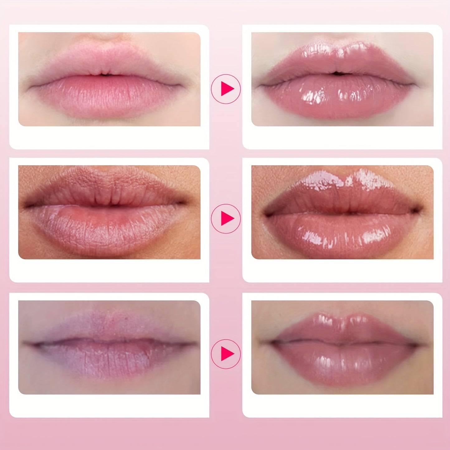 40 PCS Set of Collagen Pink Lip Mask, Providing Long-lasting Nourishment, Moisturization, Overnight Lip Mask, Individually Wrapped Lip Patch, Brightening Lip Skin, Making Lip Skin Brighter and More Delicate, Suitable for All