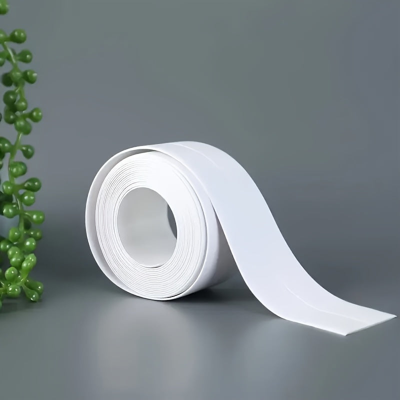 5M Super Adhesive Waterproof White Self-Sealing Strip Tape, Washbasin Bathtub PVC Material, for Kitchen, Bathroom, Toilet, Living Room, Home Appliances, Household Items | Seamless Sealing Strip | Durable Sealant Strip