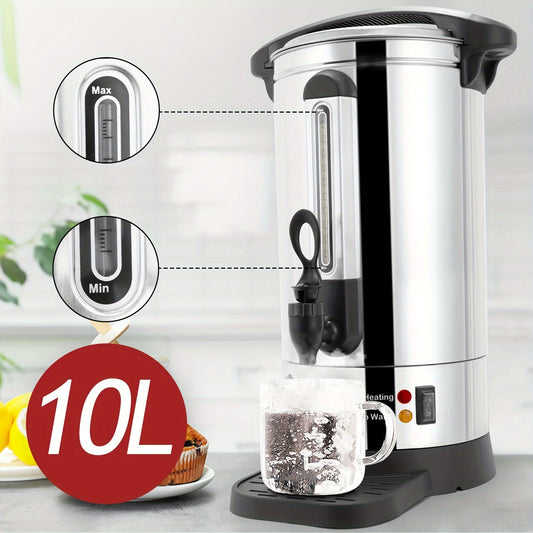 10L 25cm x 50cm Water Boiler Electric Catering Urn 10L with Thermostat Control, 1500W Hot Water Boiler Tea, Electric Kettle, Home Commercial Office Use with Keep Warm Water