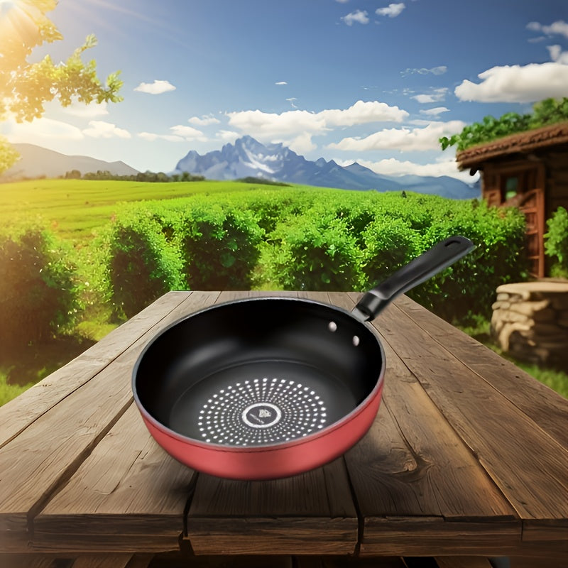3 PCS Set Frying Pan Set | Non-stick, Heavy-duty, Suitable for Induction Cookers, Safe for Gas/Electric Stoves, Even Heating, Scratch-resistant, Dishwasher Safe, Red, High-Quality Non-stick Pan | Ideal for Home/Hotel/Outdoor