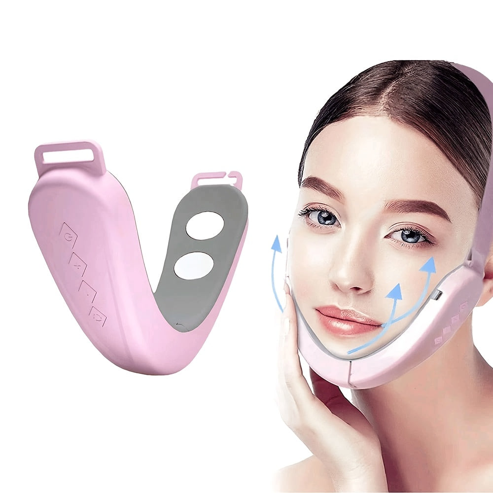 V-Shape Facial Massager, Smart Beauty Device for V-Line Face Lifting, 5 Modes & 12 Intensity Adjustments, Suitable for Travel, Home Use, Tool for Women, Suitable as a Holiday Gift
