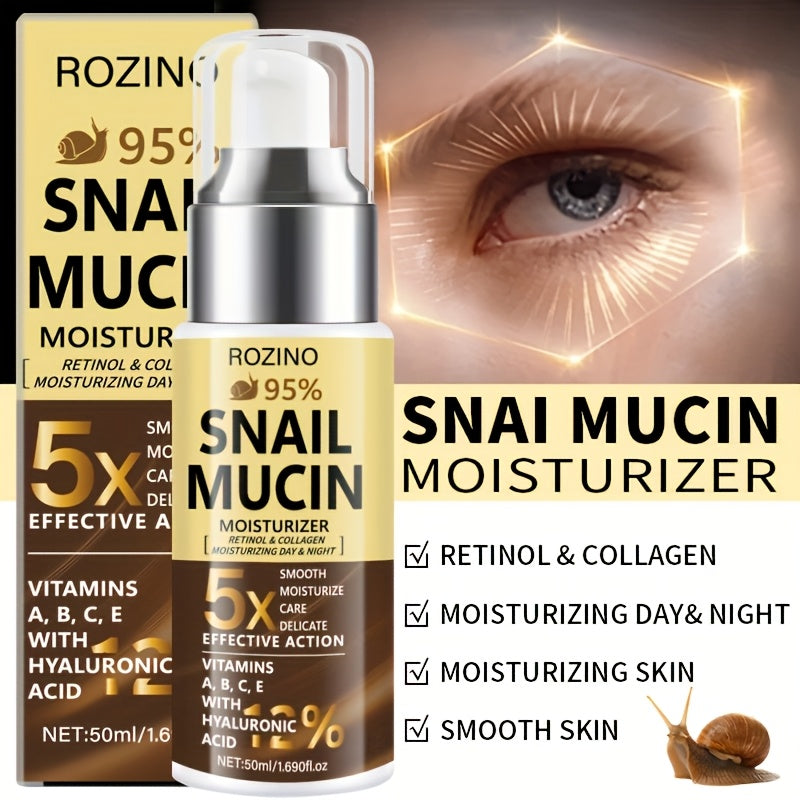50ml Instant Lift Firm 95%Snail Mucus Moisturize Face Cream, Instant Face Lift Cream, 5X Efficacy, Look Reduced Face Wrinkles Dark Circles Appear, Improved Face Skin Aging Loose Dull Signs, Firm Lift Face Cream, for All Skin