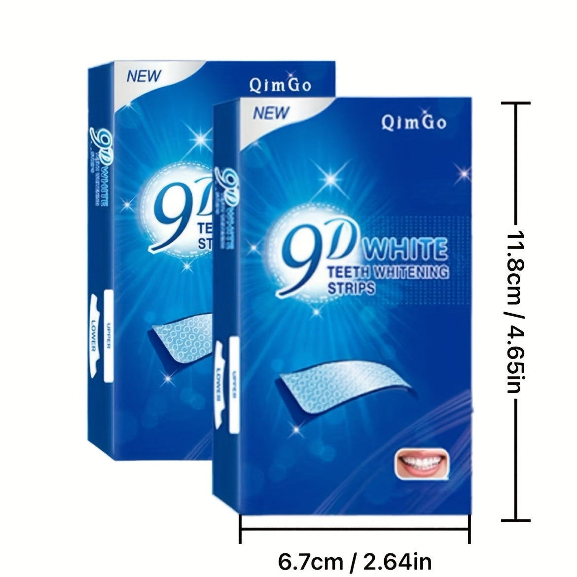 56pcs/28 pairs 9D Teeth Strips Set, Safe and, Removes Dirt, Brightens Teeth