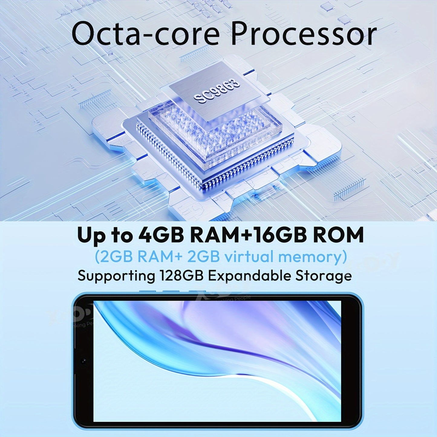 Mobile Phone X32, Android 14 Octa-core SIM-free Unlocked Smartphone With 5.5-inch Display, 2850mAh Battery, 4G Dual SIM, 4(2+2)GB+16GB/128GB Expandable, 8MP+5MP Camera Facial Recognition UK Version