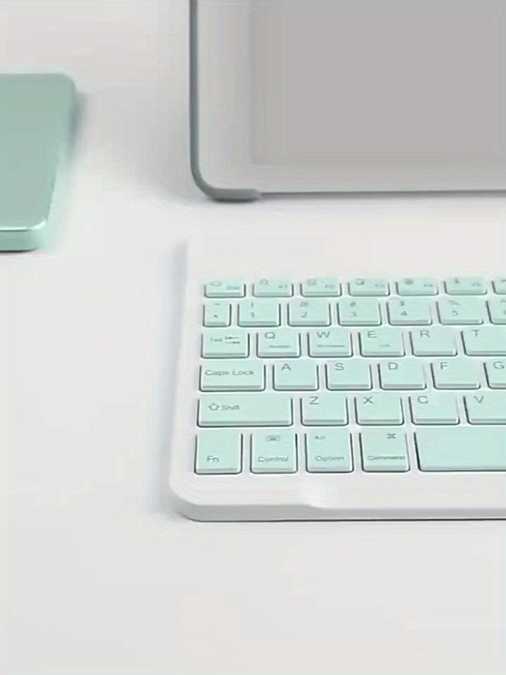 2 PCS Set Wireless Keyboard and Mouse 7 Colors Suitable for Android Tablets and iPads, Mini English Keyboards Home Office Computer Accessories Tools Sets