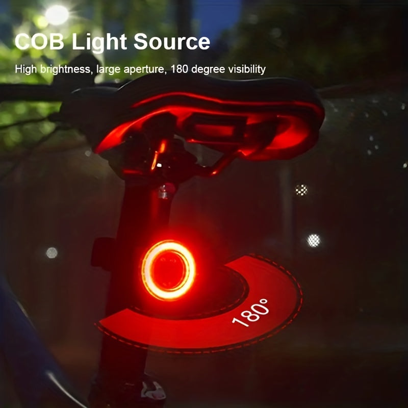 NEW  Smart Bike Rear Light, Auto Start Stop Brake Sensing LED Charging Cycling Smart Bicycle Taillight Bicycle Lighting Accessories Sports Supplies