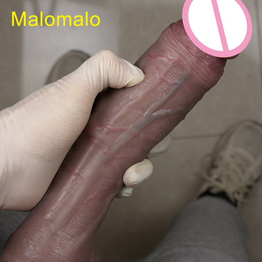 Big Dark Double Silicone Realistic Dildo Masturbators Long Penis Soft Small Suction Cup Dick Anal Plug Sex Toy for Man Women