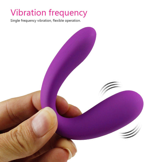 Portable Mini U Shape G-spot Anal Double-head Dildo Vibrator Sex Toy for Women Couple Clitoris Stimulator Vagina Pussy Massager