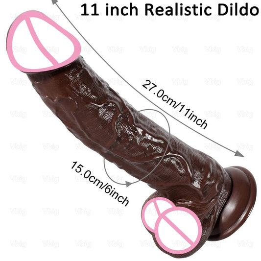 Adult 10 inch Huge Realistic Dildos with Strong Suction Cup for Hand-Free Play Vagina G-spot Anal Simulate Adult SexToy