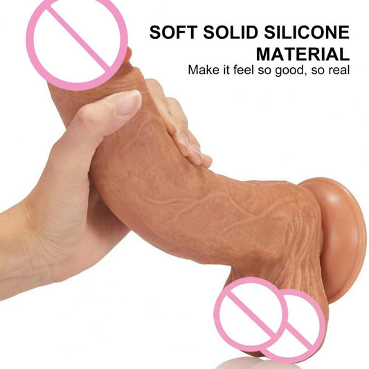 Realistic Dildo Convenient Realistic Penis Safe Use Realistic Penis Toy PVC Waterproof Suction Cup Dildo Toy for Home