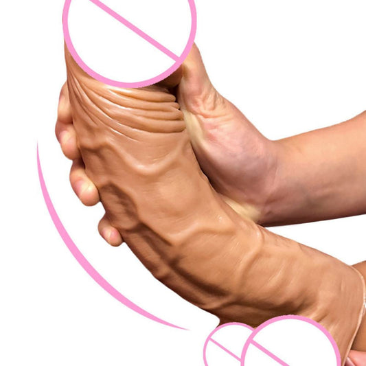 Adult 10.4 in Huge Super Realistic Soft Dildo Xxl With Strong Suction Cup Giant Monster G Spot  Vagina Anal Massage