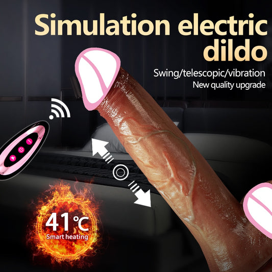 Wireless Remote Control Dildo Telescoping Vibrator Vagina Anal Stimulator Female Masturbation Sex Toys for Women Realistic Penis