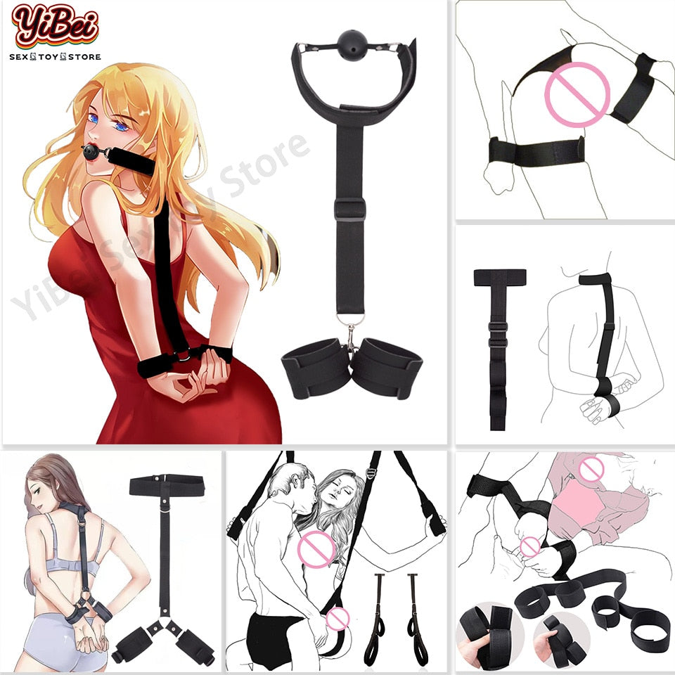 BDSM Bondage Sets Fetish Sex Toys Couples Sex SlaveCollars Handcuffs sex swing Sex Shop Erotic toys COUPL SEX TOY self bondage