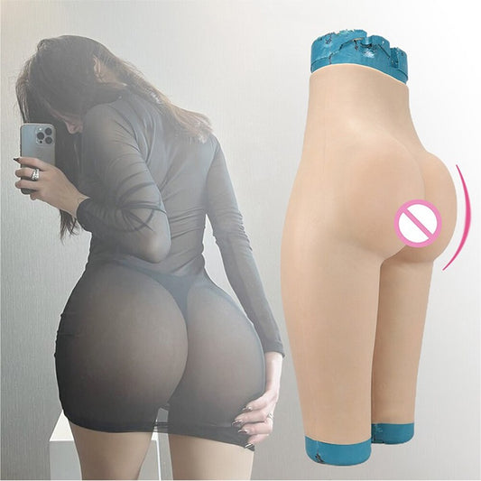 Fake Pussy Pants Silicone Realistic Vagina Cosplay Buttock Hips Up Panties For Crossdresser Transgender Drag Queen Shemale Sissy