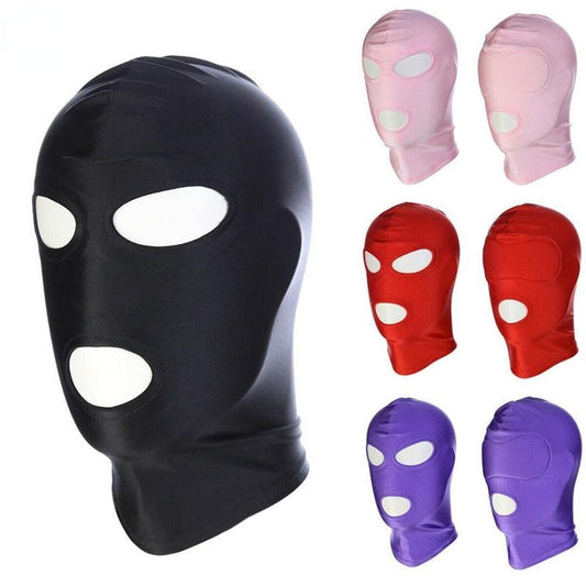 Mask Spandex Lycra Hood Bdsm SM Role Playing Game Erotic Latex Leather Fetish Open Mouth Hood Mask  Adultos  Porn Toys  Sex Toy