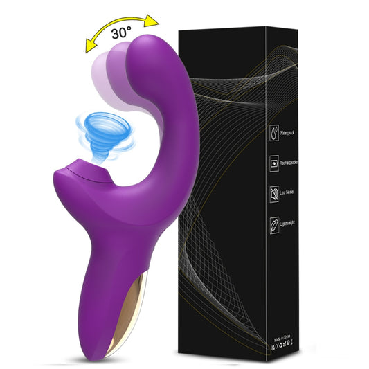 Powerful Dildo Vibrator for Women Clit Sucker Vacuum Clitoris Stimulator Mimic Finger Wiggling Adults Sex Toy