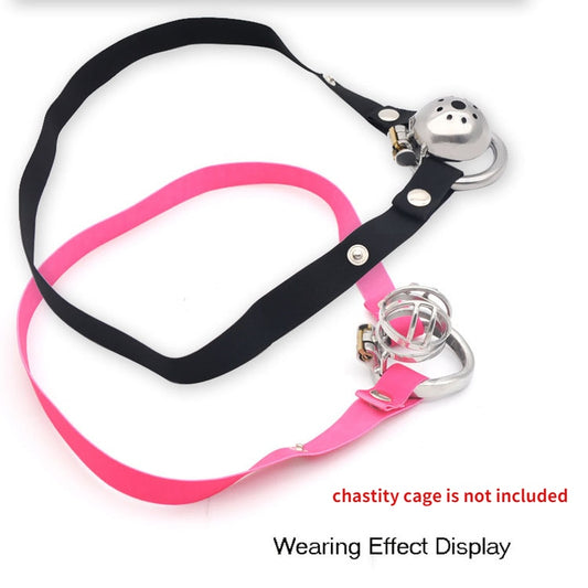 Male Chastity Cage Anti-off Device Elastic Band Auxiliary Belt ONLY Adjustable Ring Underwear Rope Les Scrotum Rings Sex Toys